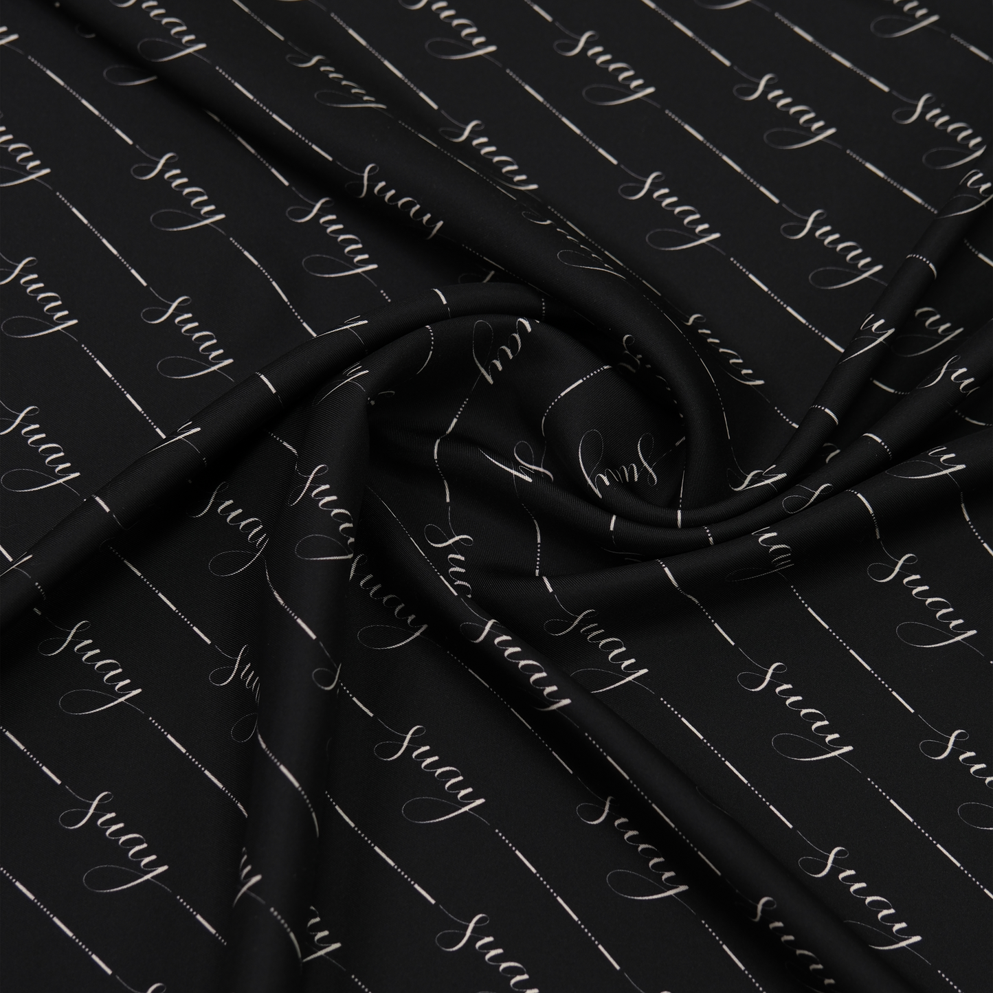 İmza - Siyah Twill İpek Eşarp