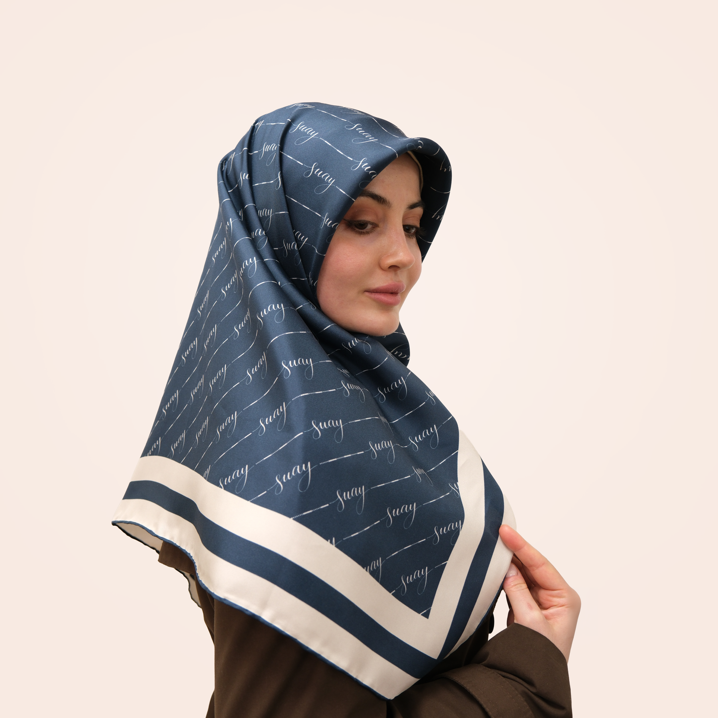 İmza - İndigo Twill İpek Eşarp