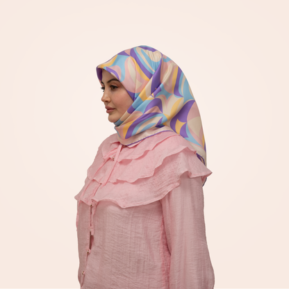 Melodi - Lila Rüyası Twill İpek Eşarp