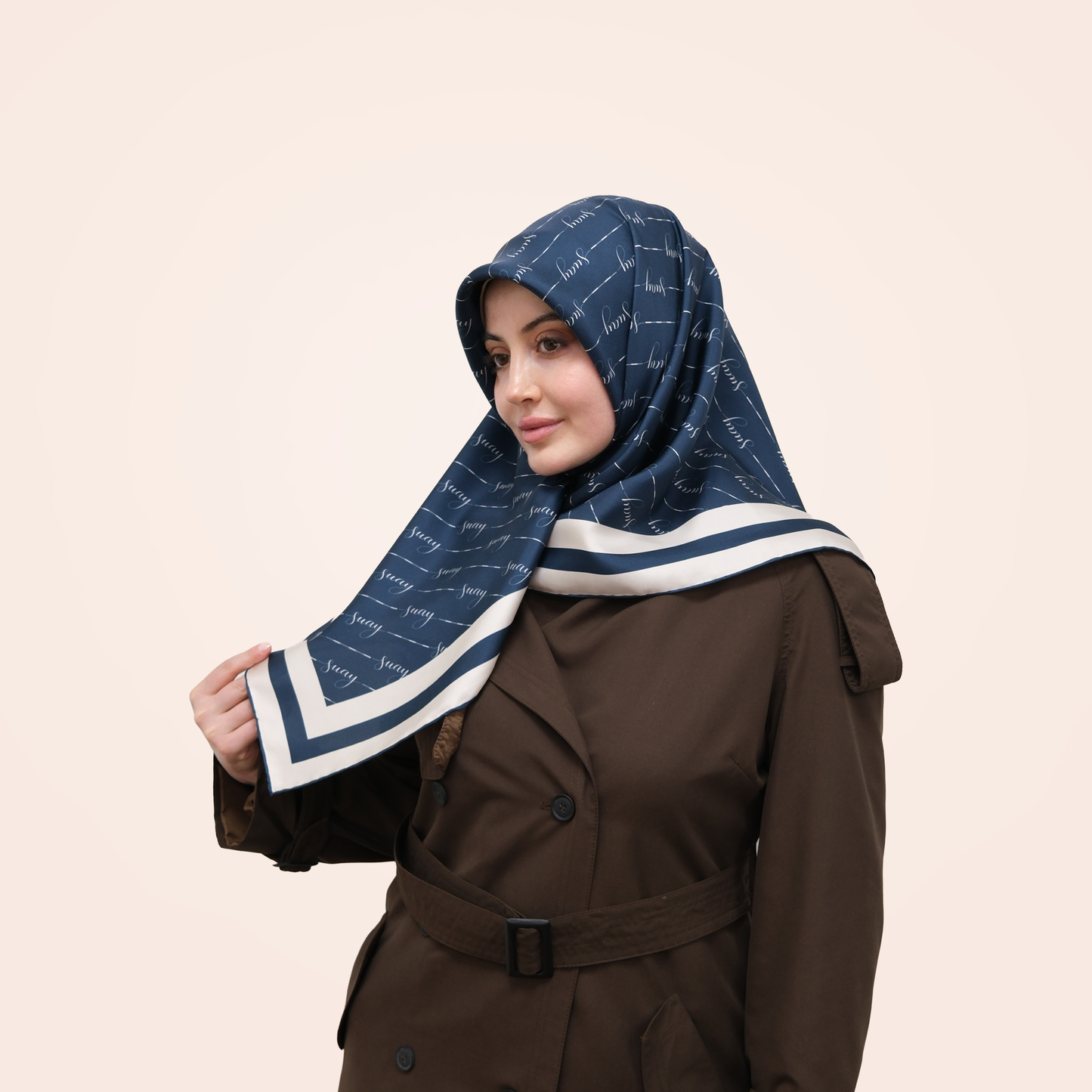 İmza - İndigo Twill İpek Eşarp