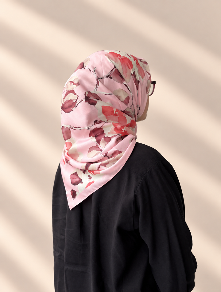 Güzce - Açık Pembe Pamuklu Eşarp